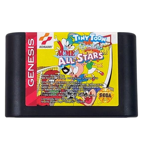 Tiny Toon Adventures Acme All-Stars Sega Genesis 1994 Game Cart Only Tested - Picture 1 of 3